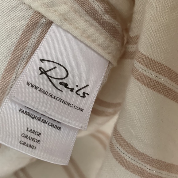 Rails Bonnie Sand Stripe button down - Picture 5 of 8